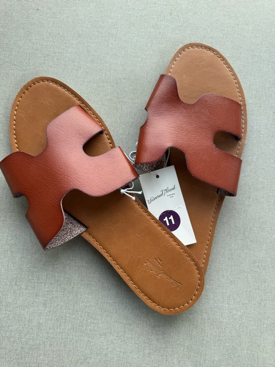 Universal Thread Shoes - Universal Thread Women's Chestnut Brown Slide Sandals